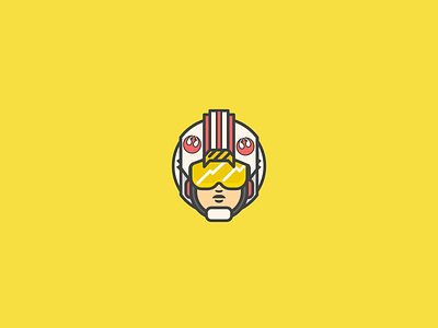 Red-5 art design flat icon graphic helmet iconography icons illustration outline red 5 starwars vector