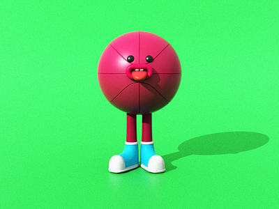 Mr. Basketball 🏀 3d 3ddesign 3dmodelling basketball bball character design davegamez dribbble maya modo render