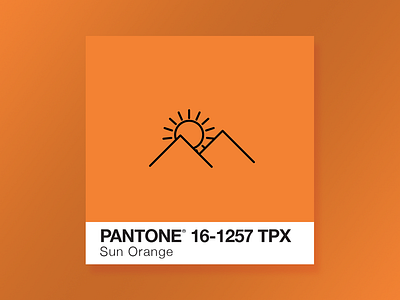 Sun Orange Pantone Icon colors dave gamez flat design icon iconography line art orange pantone pantone colors sun sun orange