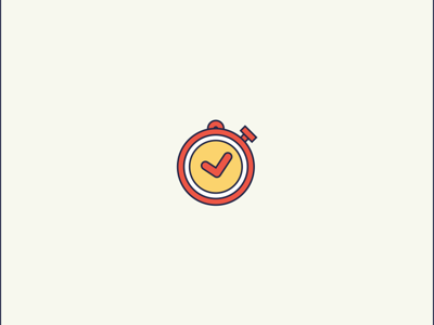 Time(To-Do) Icon. check mark clock davegamez flat design icon productivity time todo