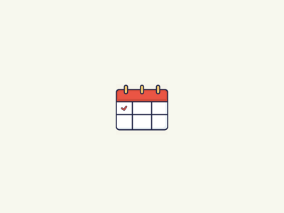 Calendar Icon. calendar checkmark date design flat design graphic icon icon design productivity time vector