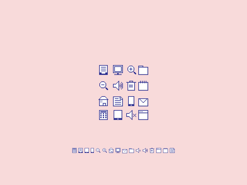 16x16 pixel iconset