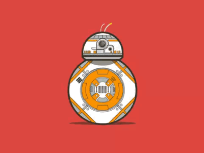 Ready for Star Wars The Last Jedi? animation bb8 character design gif loop motion graphics motion design star wars