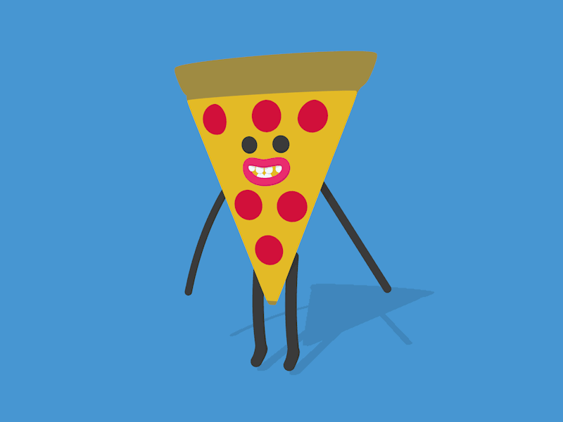 Dancing Pizza 🍕!!! 3d animation character design davegamez design gif graphic graphicdesign loop mograph motion graphics pizza