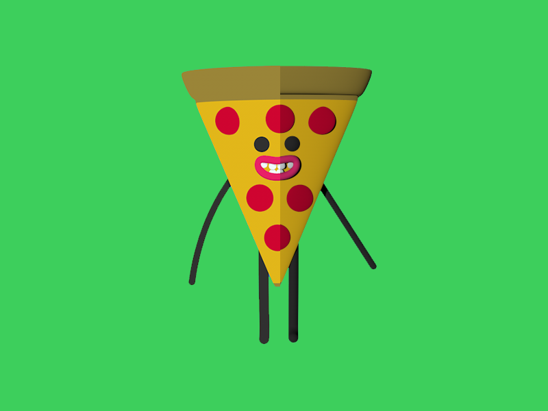 3D/2D Pizza. by Dave Gamez on Dribbble