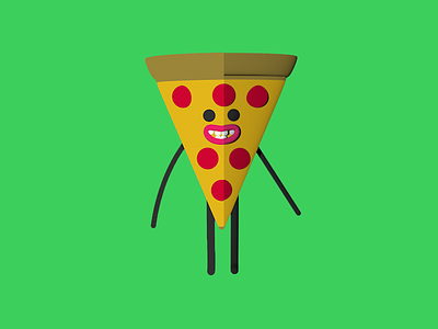 3D/2D Pizza. 2d 3d c4d character color davegamez design graphic graphic design illustration mograph motion