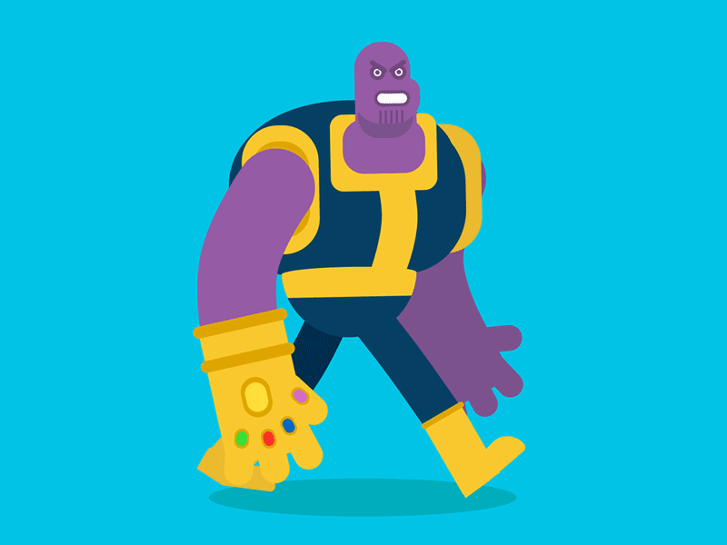 Thanos - Animation Smash Down. ae animation animationsmashdown avengers character design davegamez design loop mograph thanos