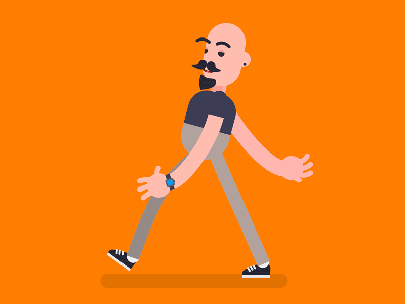 It's Friday.. Take a Walk!! animation character design davegamez loop motion motiongraphics walk walk cycle