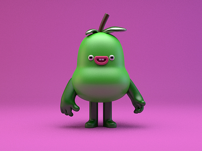 Pear. 3d arnold character design davegamez maya pear render