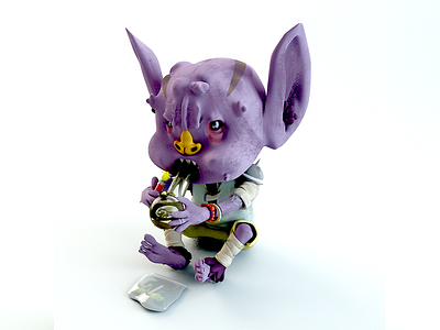Goblin Draw this in Your style. 3d bong character design design draw goblin hashpipe model pipe render stefiezöhrer