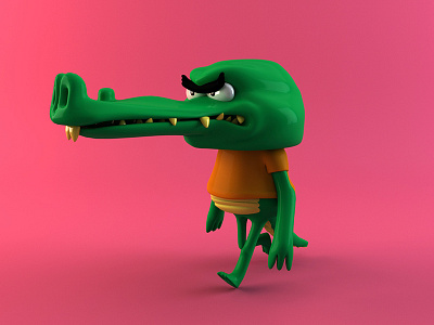 Alligator. 3d alligator cgi character character design davegamez design render