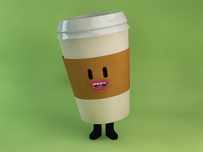 Coffee. 3d character design coffee dailyrenderc4d davegamez monday vray