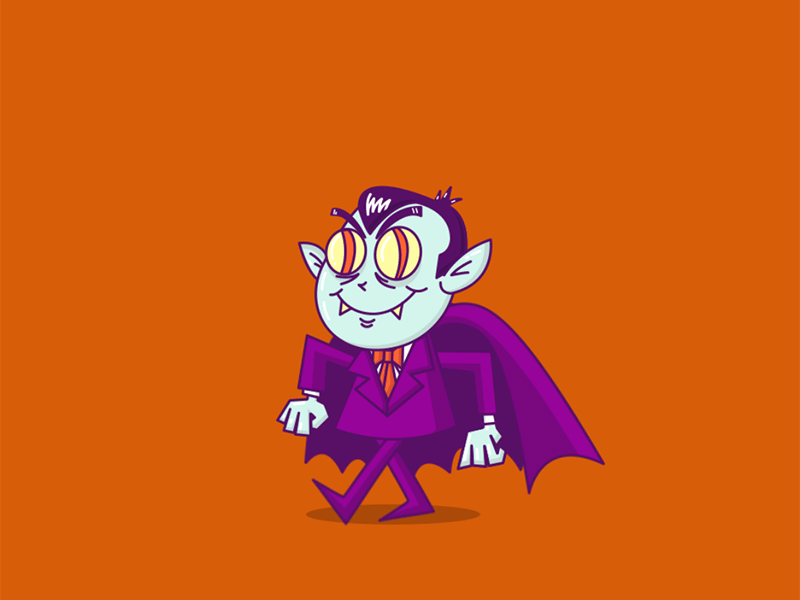 Happy Halloween!! 🎃 👻 animation character design count dracula davegamez design dracula gif halloween illustration loop motion graphics