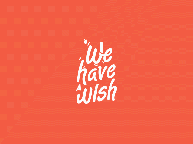 We Have A Wish Logo Animation animation davegamez gif logotype loop mograph motion design motion graphics typography whaw