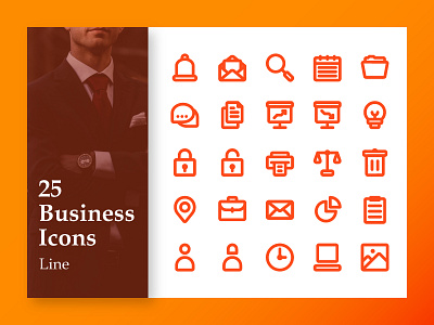 Business Iconset (Line) app icons business finance icon icon system icon pack icon set icons line outline