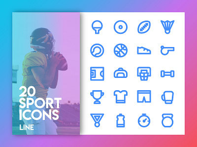 Sport Icons In Line app icons icon icon set iconography illustration line sport ui ux