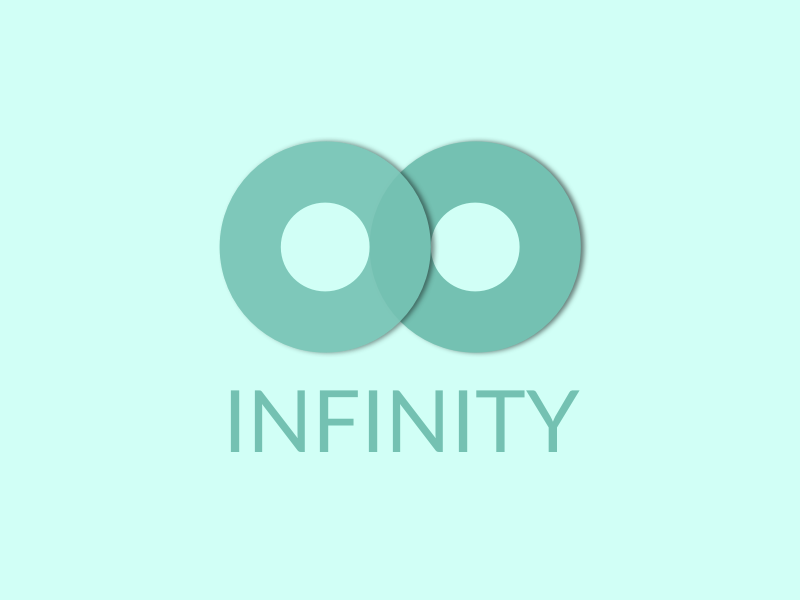 Infinity illustration design colorful dots llc minimal concept colorful dots colorfuldots branding logo