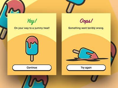 Daily UI 011: Flash Message daily ui design challenge flash message graphic design ice cream ios mobile nyc ui user experience design user interface design ux
