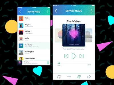 UI Design Exercise - Music Player daily ui design challenge graphic design ios mobile music player nyc ui ui ux user experience design user interface design ux ux design ux designer