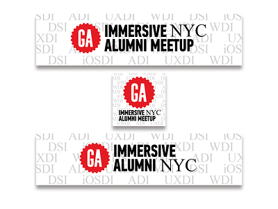 GA Immersive Alumni Meetup - Logos/Web-banners alumni dev general assembly ios logos meetup nyc social media user experience design ux