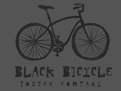 Black Bicycle Logo GRAY bicycle black gray logo logodesign sketchy
