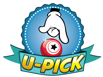 U Pick Logo ball bingo logo vector vector 2d