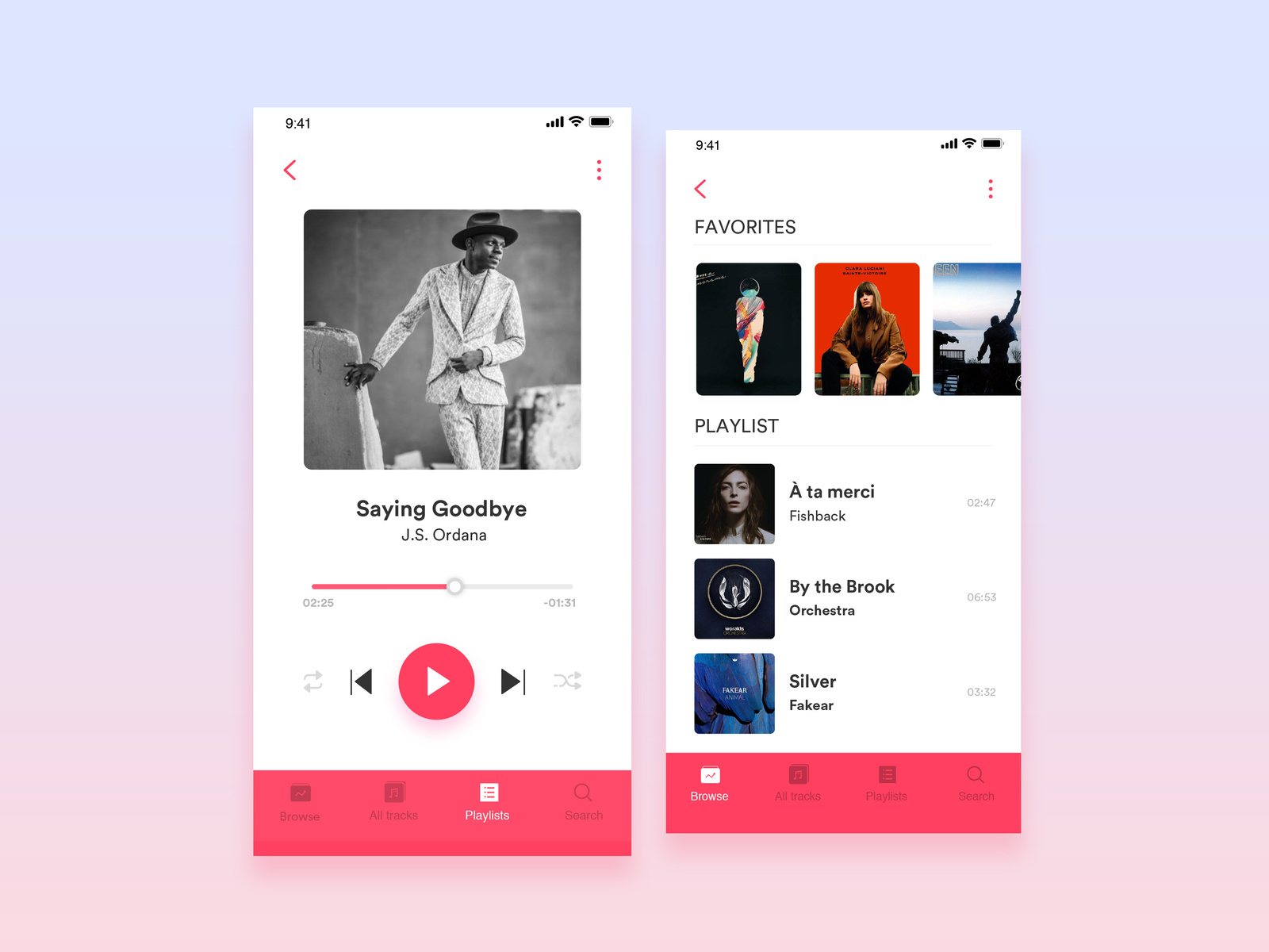 Daily Ui 9 Music Player by Sybille Cordeau on Dribbble