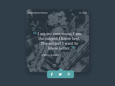 Daily UI #010 Social Share 010 challenge dailyui quote share social ui