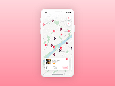 Daily UI #029 - Map 029 app challenge dailyui design map restaurant ui