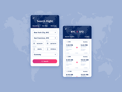 Daily UI #068 - Search Flight app challenge dailyui design flight flight app flight booking flight search mobile search ui