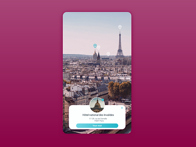 Daily UI #073 - Virtual Reality 073 app challenge dailyui design mobile paris tourism ui virtualreality