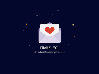 Daily UI #077 - Thank You