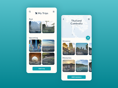 Daily UI #079 - Itinarery 079 app challenge dailyui design itinarery mobile travel trip ui