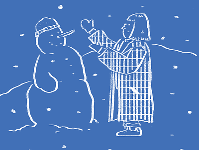 Snow day digital illustration freelance illustrator illustration memories snow day snowing wacom