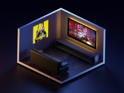 Blender Room Render 3d blender blender 3d blender3d blender3dart photoshop render renders