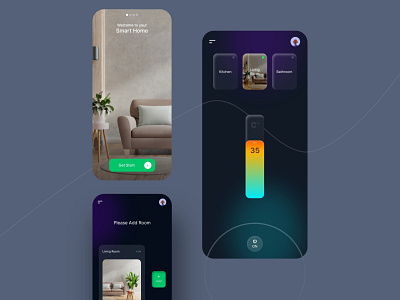 Smart Home App app design home mobile ui smart smart home app smarthome ui