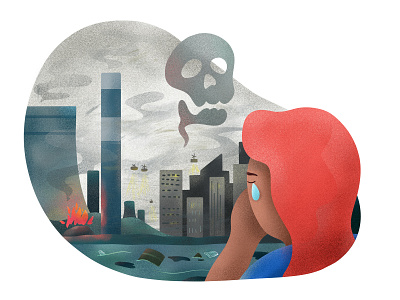 Part 2 - The Present city factory illustration kids illustration poison pollution present