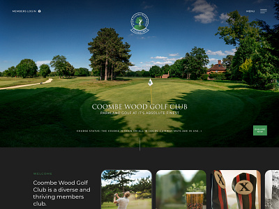 Coombe Wood Golf graphic design ui