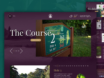 Golf Club Website clean design golf layout ui ux website