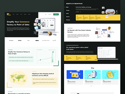 Beeontrade - Logistics WebSite clean design illustration logistic logistics logo ui ux uxdesign uıdesign website