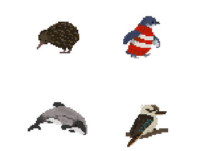 Oceanic Animals animals pixel art