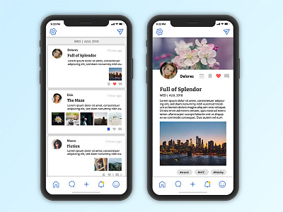 Dayre UI Redesign & Hello Dribbble! app blog interface ios iphone iphone x mobile redesign ui