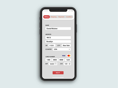 Daily UI #002 - Credit Card Checkout