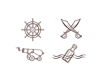 Pirate Icons icons illustration pirate vector