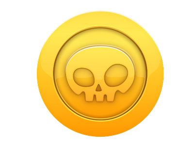 Pirate Coin 2d graphic design icon design icon illustration vector art