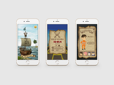 Pirate Game UI Design game icon design mobile pirate screen ui ui