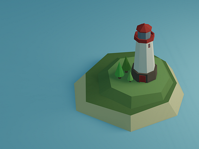 Low Poly Lighthouse 3d art blender lighthouse low poly