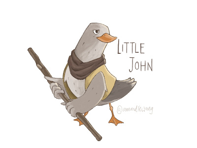 Little John bird character design little john robin hood sherwood