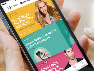Shopping mobile app 3 adam app colors ecommerce iphone levine menu mobile rotating shopping social