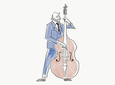 bassist character design graphic illustration ipad music